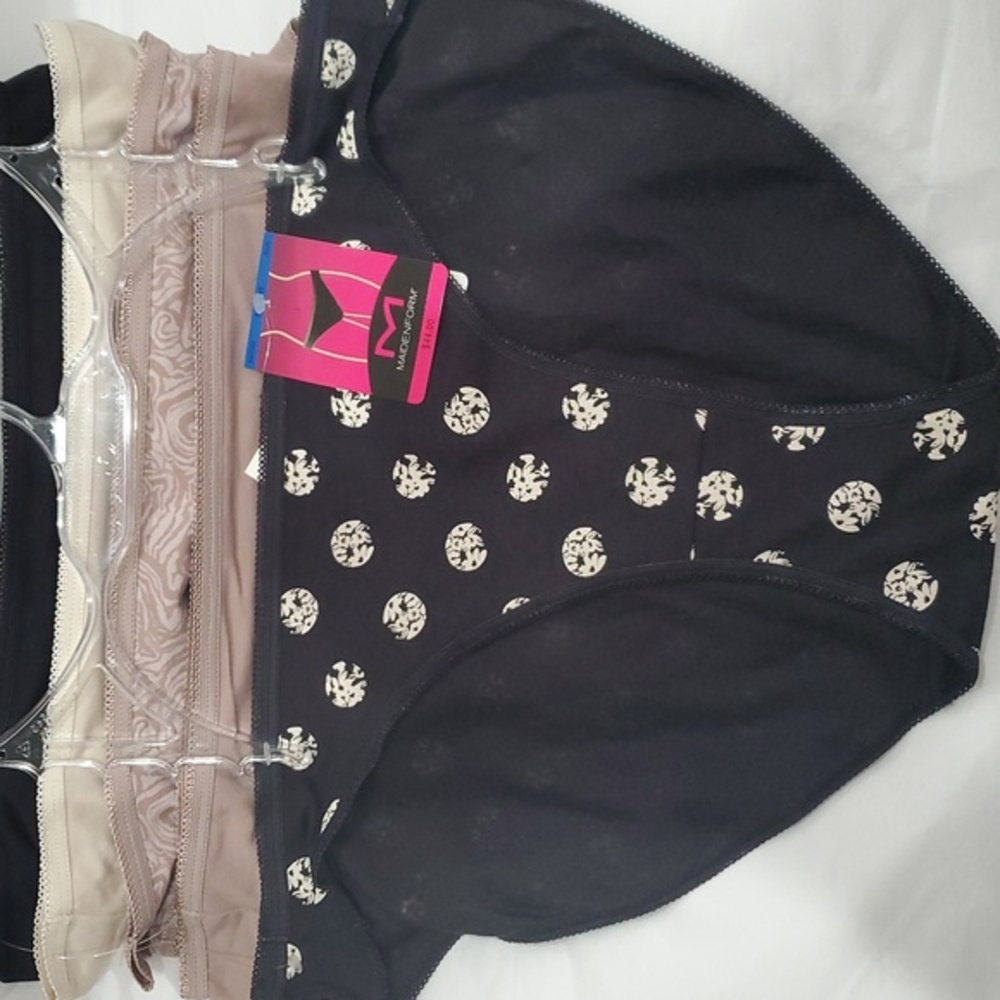 Maidenform 5pack bikini cut‎ petite lace trim cotton panties size XL/8 brand new - Picture 3 of 14
